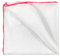 PB Pietro Baldini Einstecktuch aus Seide - Einstecktücher Weiss handrolliert mit farb Absetzung - 30 x 30 cm (Weiß rot)