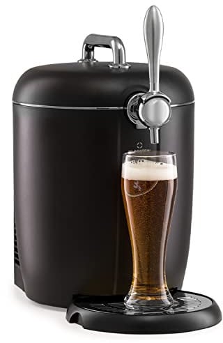 Klarstein 6L Beer Dispenser, 65W Beer Keg Machine, Quiet Beer Pump Tap Mini Keg, 3-12°C Range, Beer Draft Machine w/Freshness & Beer Level Indicator LED, Draught Beer Machine for Home Pub Bar