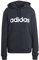 adidas Donna Essentials Linear Hoodie, Black / White, S