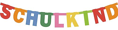 Schulkind Girlande Hänge Deko zu Einschulung, Bunt Schulkind Banner für Schuleinführung Schulanfang Dekoration Schule Jungs Mädchen