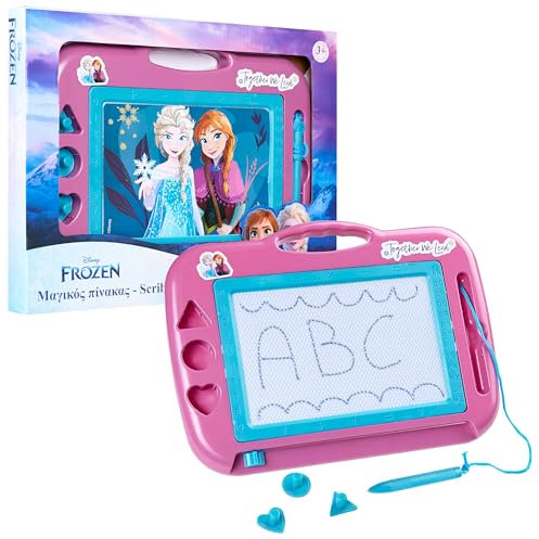 Disney Magnettafel Kinder - Kreativer Spaß mit Stempeln und Stift - Für Kinder ab 3 Jahren - Kinder Geschenke (Lila Frozen)