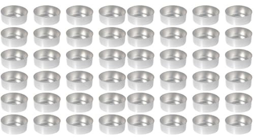 100 Piezas Latas de Aluminio para Velas Suministros para Hacer Velas Recipiente De Luz De Té Copa De Vela Votiva De Aluminio Hojalata Bote De Cera