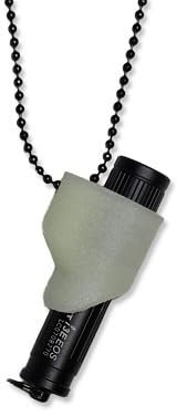 Holster4, Lampe für Schlüsselbund, Lampenhalterung mit Kugelkette, AAA Batterie, für Camping, Wandern, Outdoor und Notfall, Strobe Effekt, ADC, AllDayCarry, (Glow in the Dark)