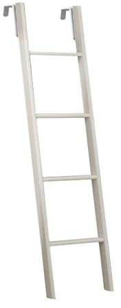 Boden-Etagenbettleiter, weiße Bettleiter for Hochbett-Schlafsaalbett, mit breiter Stufe und Hakenbefestigung, Wohnmobil, Wohnmobil, Wohnmobil, Twin (Size : 1.5m/4.9ft)