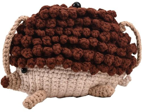 Handgefertigte Gewebte Tasche, Niedlicher Gehäkelter Igel, Gestrickt, Umhängetasche, Kleine Umhängetasche, Lässige Mini-umhängetasche, Münztasche