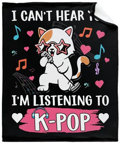 Listing to K-pop Decke, superweich, leicht, Überwurf, bequem, flauschig, Steppdecke für Bett, Sofa, alle Jahreszeiten, warm, 127 x 101,6 cm, klein für Kinder