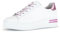 Gabor Damen Low-Top Sneaker, Frauen Halbschuhe,Leichte Mehrweite (G),Sportschuhe,Freizeitschuhe,Turnschuhe,Laufschuhe,Weiss/Rose,37.5 EU / 4.5 UK