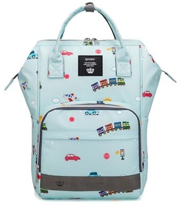 SONARIN Hohe Kapazität Multifunktionale Baby Wickelrucksack Wickeltasche,Stilvolle Wasserdichte Babytasche Tragbare Reise Wickeltasche Rucksack mit Kinderwagen Haken(Auto)