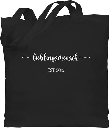 Baumwolltasche - Freund - Lieblingsmensch est - Lieblingsmensch Geschenk Freundin - Lieblingsmensch Geschenk Mann - Unisize - Schwarz - friends tasche geschenke für kumpels stofftasche bester