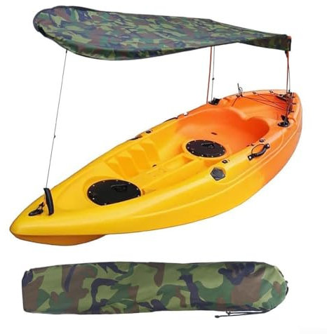 Sonnensegel für Kajak, Kanu, Ripstop-Oxford-Stoff, für Dach, Boot, Markise, Angelzelt, leicht und tragbar (Camouflage)