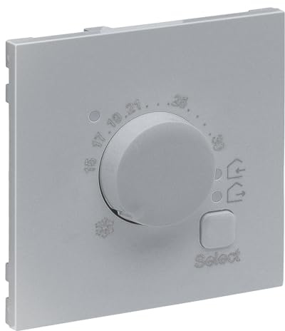 LEGRAND, SEANO Abdeckung für elektronisches Fussbodenthermostat, Farbe: Aluminium lackiert, 765252