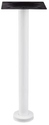 1 Pièce Pied de Table Acier Inoxydable Pied de Support de Table Ø6 cm Jambe de Meuble pour Bureau,Table de Cuisine,Plan de Travail,Table à Manger,Avec Vis,Personnalisable (120cm,Blanc)