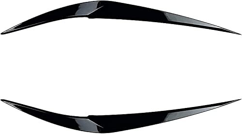MCDA Auto Scheinwerfer Augenbrauen für BMW X1 F48 2015+, Frontscheinwerfer Augenbrauen Dekorativ Aufkleber Augenlid Aufkleber,Glossy-Black