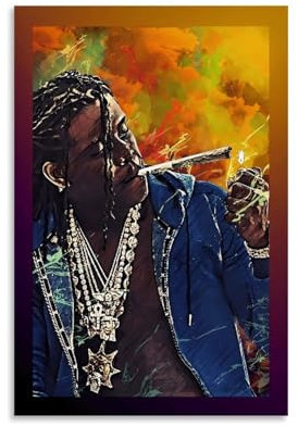 ZBSXLBNG Rapper Chief Keef Poster Dekorative Malerei Leinwand Wandkunst Wohnzimmer Poster Schlafzimmer Malerei 12x18inch(30x45cm)