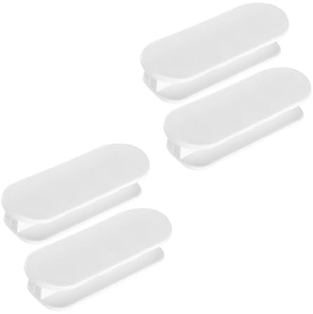 KOVOSCH 2 Stück Balkontürgriff Außen,Balkontürgriff Selbstklebend Ohne Bohren,Selbstklebender Möbelgriff,Kunststoff Türgriff Für Fenster, Schublade, Schrank, Möbel Hardware (Weiß, 4 Stück)