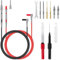QIMEI-SHOP Puntali Tester per Multimetro con Spina a Banana Sonda di Prova Sostituibile 0.7mm 1mm 2mm 4mm per Tester Elettricista Multimetro Digitale 11 Pezzi