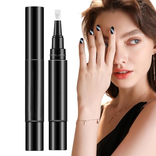 Nail Polish Pen,Nail Drawing Polish Marker Pen - 1 Step Gel Nail Polish Pencil, Soak off UV LED Nail Varnish Nail Tools, Nail Polish for Home Salon