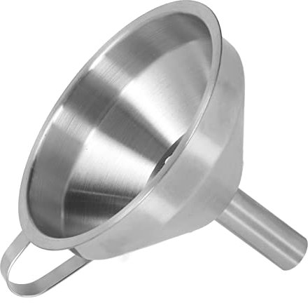 Kitchen Funnel, Large Metal Funnel, Industrial Funnel with Strainer Brush for Kitchen and Industrial Use