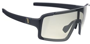BBB Cycling Glasses Photochromic Sports Glasses Photochromic Cycling Sunglasses Men and Women Smaller Fit 100% UV Protection Gravel Bike Road Bike & MTB Chester Narrow PH Glossy Black Smoke BSG-73PH