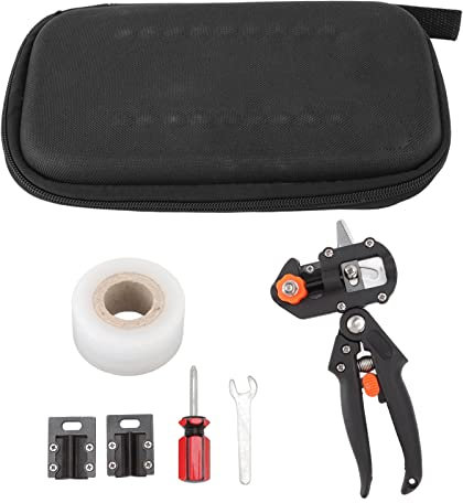 Pfropfschere Schere Garten Garten transplantieren Schnitt Obstbaumzauber mit weißer Film Aufbewahrungstasche Premium Edelstahl Langable effizientes Schneidwerkzeug für Gärtner und
