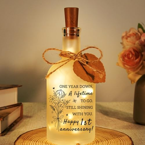 Sayregifty 1. Hochzeitstag Geschenke Flasche Nachtlicht