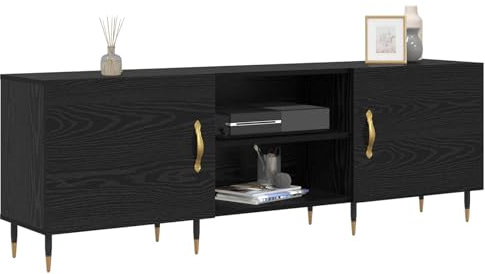 vidaXL TV-Schränk 150 x 30 x 50 cm Schwarz Eichen-Optik Holzwerkstoff