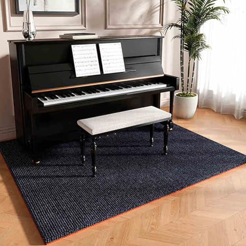 Schallschutzmatte Antidröhnmatte - Klavierteppich Rutschfester Matte für Trommeln und Klaviere - Schalldichte Teppich Verhindern, DASS Die Nachbarn Gestört Werden(Dark Gray,180x180cm)