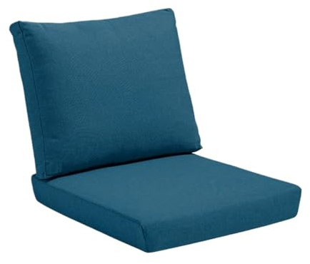 FonHNDG Gartenmöbel Rückenlehne Sitzkissen Sitz- und Rückenkissen, Stuhl, Sofa, Bank, Rückenlehne, Terrassenstuhl, Sitzpolster, Dekor, Garten, Erkerfenster-Pad(Dark Blue,55X55X5CM)