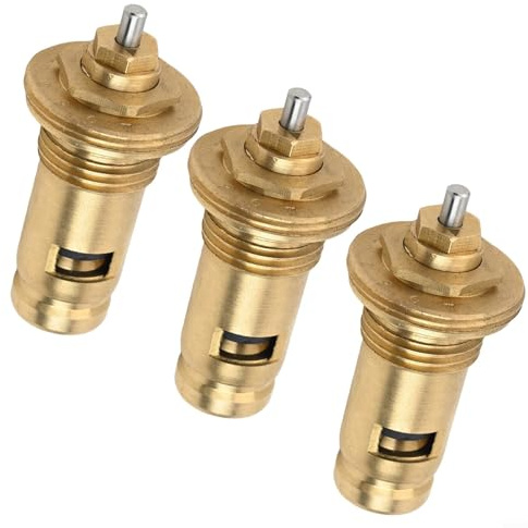 Drhomeam M30 x 1,5 Heizkörperventil, Thermostateinsatz, Heizsystem, Messing-Thermostat-Kartusche mit G1/2-Gewinde mit hydraulischer Anpassungsfähigkeit (3 Stück)