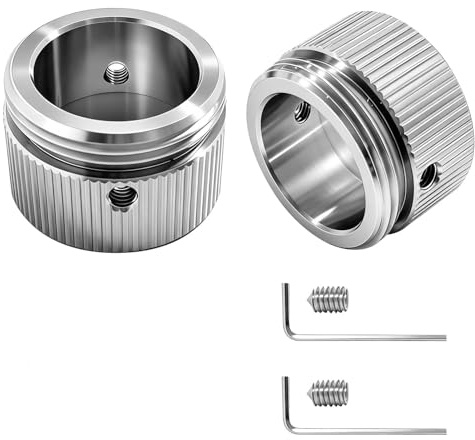 2 Stück Heizkörperthermostat Adapter, M30×1.5 Gewinde Thermostat Adapter mit Schraubenschlüssel & Schrauben Innendurchmesser 22mm 304 Edelstahl Heizungsventil Adapter für Danfoss Ra, Rav, Ravl-ventil