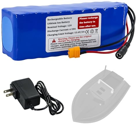 SSCYHT Wiederaufladbarer Akku 12 V 30 Ah Lithium-Akku 30 Ah Li-Ionen-Akkus 12 V Roller-Akkus für 200-W- bis 400-W-Motorkits mit Ladegerät und BMS