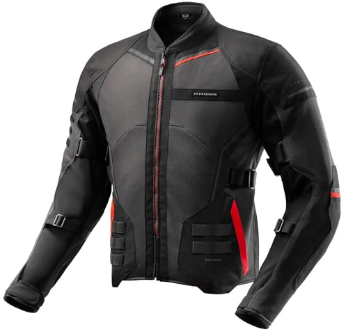 REBELHORN Scandal 3 Motorradjacke Herren | Textil | Ellbogen und Schulterprotektoren Stufe 2 | Große Mesh Belüftungspaneele | Schutzstufe AA | Größen bis 10XL