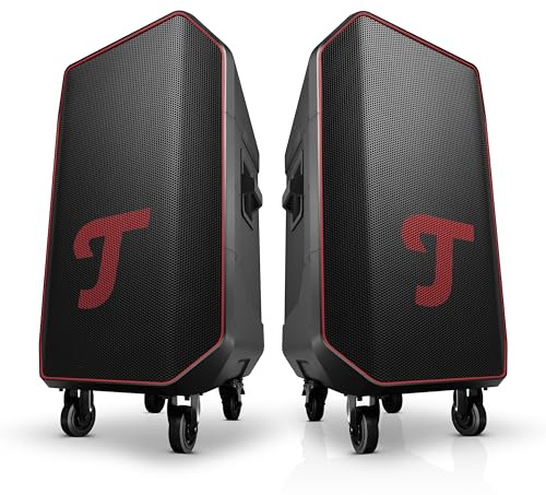 Teufel ROCKSTER 2 Stereo Set Großer Bluetooth Lautsprecher | Mobiles Event Sound System mit Rollen, 440 W, mit Langer Akkulaufzeit, Zwei integrierte Bluetooth-Empfänger