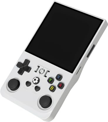 Snnowdate Console De Jeux Portable Rétro R36MAX 128Go (Blanc) | Écran IPS 4 pouces, Linux open source, stockage 128Go, console rétro portable pour voyage et loisirs