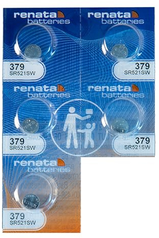 #379 Renata Watch Batteries 5Pcs