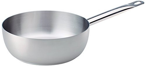 Pentole Agnelli Linea Acciaio Casseruola Conica con Manico Tubolare, 20 cm