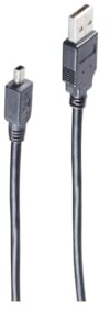 Shiverpeaks® BASIC-S USB-Mini Kabel, USB-A auf USB-B-Mini 4-Pin, USB 2.0 Datenkabel, 1m