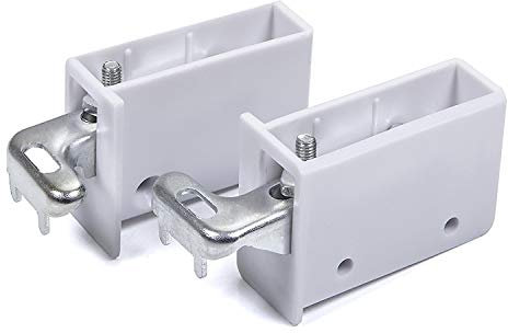 2 Paar (4 Stück) SO-TECH® Schrankaufhalter weiß verstellbar Aufhänger f. Hängeschrank Schrankaufhängung Halter