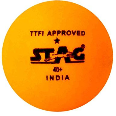 STAG One Star Tischtennisball, Kunststoff, 40 mm, 6 Stück, Orange