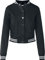 Urban Classics Damen Collegejacke Sweatjacke Ladies College Sweat Jacket TB1990, Gr. Large (Herstellergröße: L), Schwarz (Blk/Blk 00017)