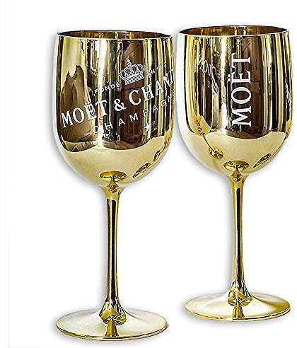 Moet and Chandon Gold Ice Imperial Plastic Champagne Flutes, Set of 2