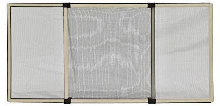 XONE Zanzariera Estensibile Bianco Crema, 40x50cm, Ribaltabile