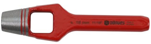 Dönges Henkellocheisen nach DIN 7200 A, rot lackiert, Durchmesser 25 mm (Locheisen)