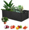 5 Pcs Fabric Raised Garden Bed, Square Garden Flower Grow Bag, Rectangle Grow Bag, Vegetable Planting Planter Pot for Potato Carrot Onion Taro Plant Growing Pots with Handles (medium)