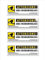 4 Adesivi Videosorveglianza Piccoli, misura: 15 x 5 cm, Cartelli Area Videosorvegliata Impermeabili, in PVC morbido. 4 pz.