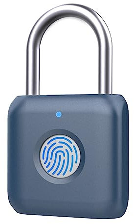 Schloss mit Fingerabdruck, Eseesmart Fingerabdruck Vorhängeschloss, Spind Schloss, USB-Aufladung Biometrisch Hohe Sicherheitsverriegelung für Gym Locker, Gepäck, Spind