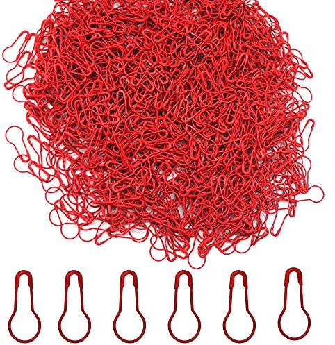 Ruidee 1000Stück Sicherheitsnadeln Metall Kürbis Förmige Sicherheitsnadeln Calabash Pin Kleidung Etiketten Perlennadeln (Rot)