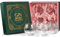 Lot de 4 verres ballon vintage Art déco en cristal sans pied pour boire des cocktails à gin | Verres à bulles rétro pour les amateurs de gin | Gobelets à bulles pour boissons de bar