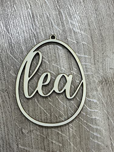 Osterei personalisiert modern aus Holz Anhänger Ostern mit Name Ostergeschenk Osterdeko Osteranhänger | Holzanhänger | Osternest | Osterkorb (Name)