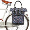 Tourbon Nylon Fahrrad-Rucksack mit Roll-Top, Schultertasche, Outdoor-Tragetasche, Camo Blue, 40*11*28cm